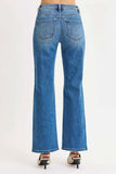 RISEN Full Size High Rise Ankle Straight Front Body Distressed Jeans Plus Size - Trendsi - Flyclothing LLC
