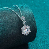 1 Carat Moissanite Zircon 925 Sterling Silver Necklace - Trendsi - Flyclothing LLC