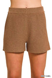 Zenana Round Neck Knit Top and Shorts Sweater Set - Trendsi - Flyclothing LLC