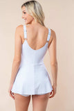 White Birch Sleeveless Performance Knit Swim Dress - Trendsi - Flyclothing LLC