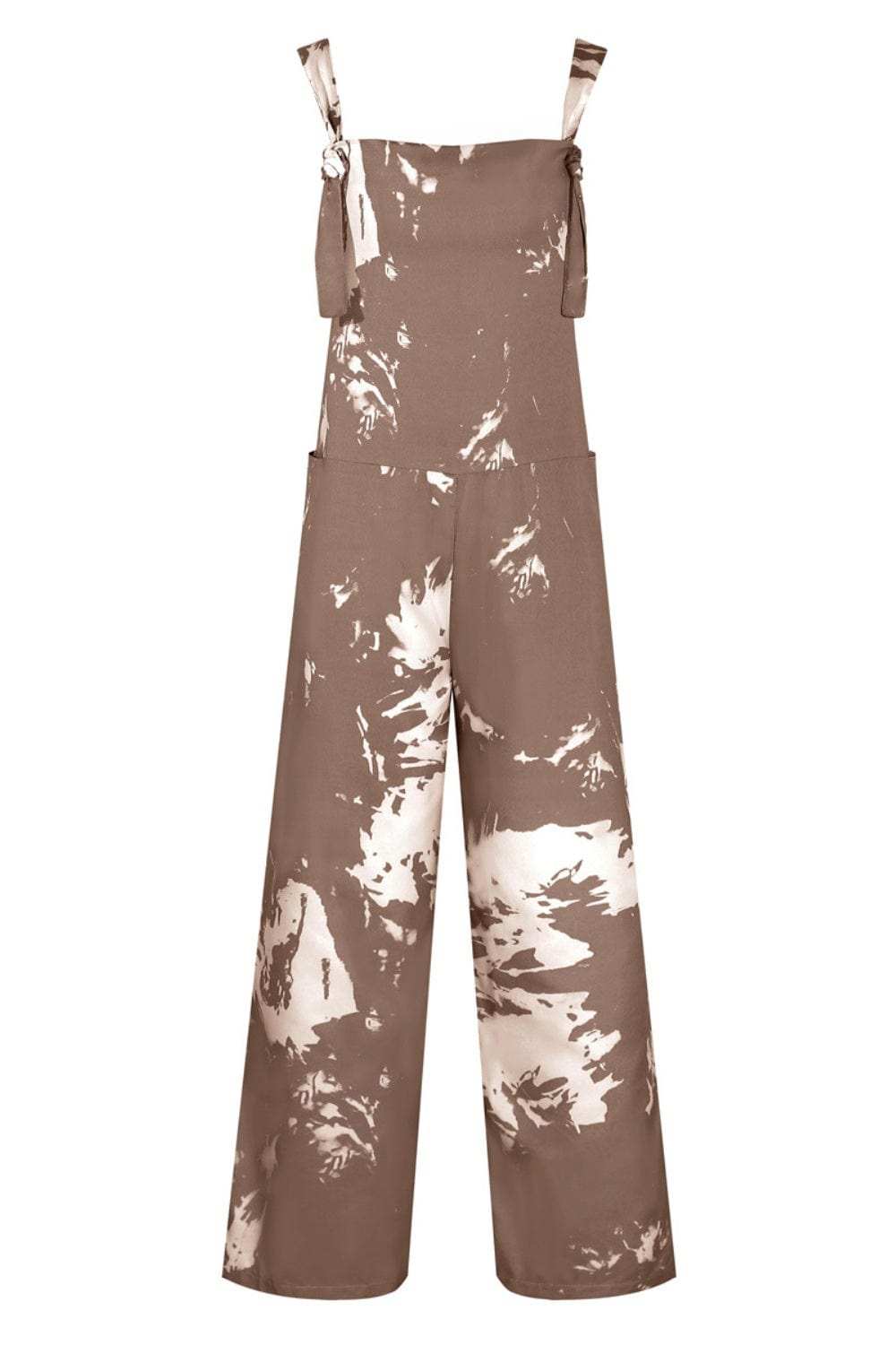 Pocketed Tie-Dye Wide Strap Overalls - Trendsi - Flyclothing LLC