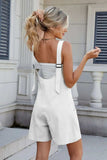 V-Neck Adjustable Strap Romper - Trendsi - Flyclothing LLC