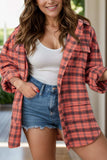 Full Size Plaid Collared Neck Long Sleeve Shirt - Trendsi - Flyclothing LLC