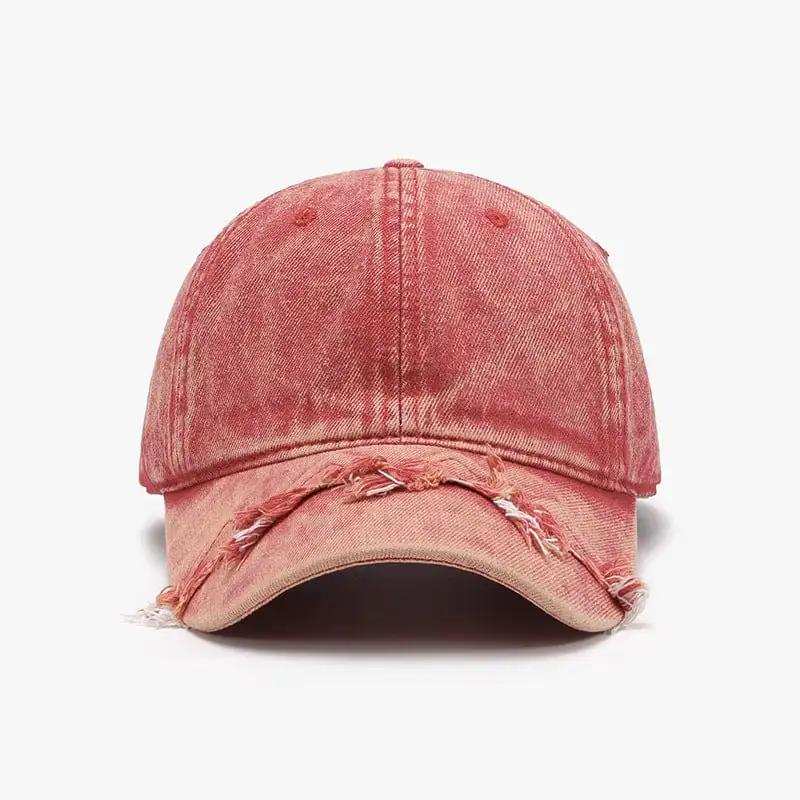 Fringe Adjustable Cotton Baseball Cap - Trendsi - Flyclothing LLC