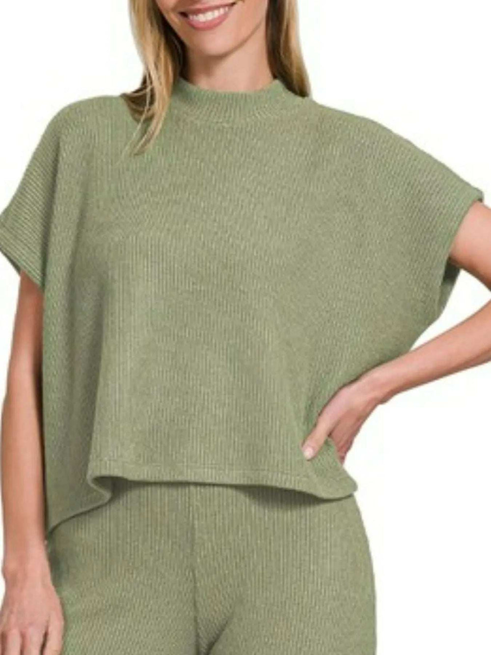 Zenana Sweater Boxy Top & Long Pants Set - Trendsi - Flyclothing LLC