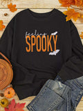 Feeling Spooky Halloween Embroidered Sweatshirt - Trendsi - Flyclothing LLC