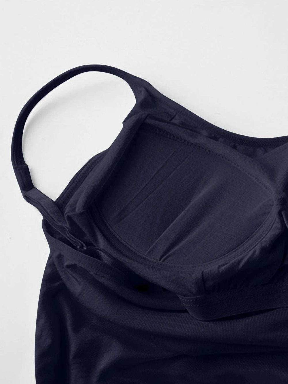 Round Neck Spaghetti Strap Cami Dress with Bra - Trendsi - Flyclothing LLC