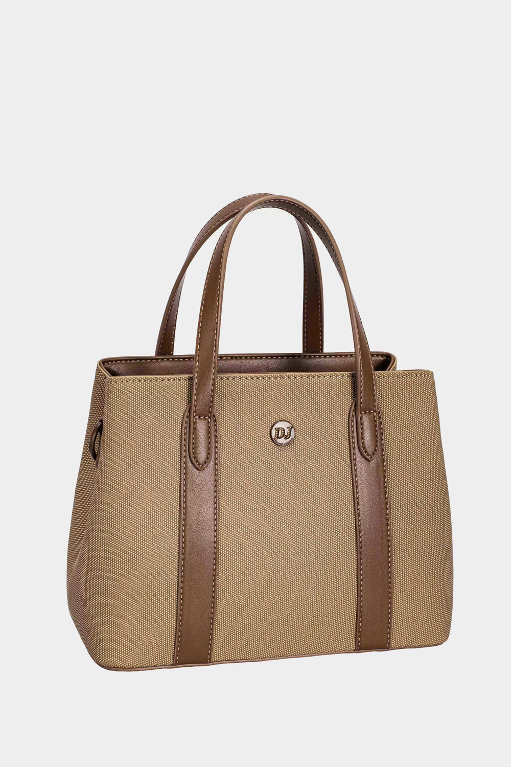 David Jones Canvas Handbag with Leather Trim - Trendsi - Flyclothing LLC
