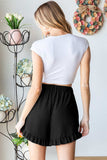 Heimish Full Size Ribbed Ruffle Hem Shorts - Trendsi - Flyclothing LLC