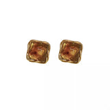 18K Gold-Plated Alloy Resin Geometric Earrings - Trendsi - Flyclothing LLC