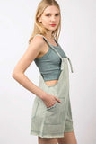 VERY J Washed Frayed Hem Denim Overall - Trendsi - Flyclothing LLC