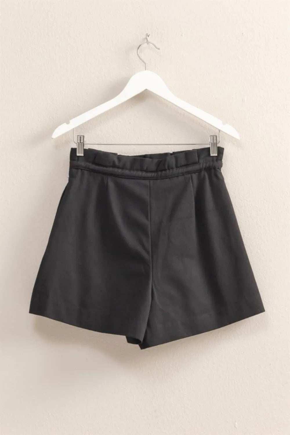 HYFVE High-Waisted Washed Twill Paperbag Shorts - Trendsi - Flyclothing LLC