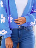 Floral Open Front Cardigan - Trendsi - Flyclothing LLC
