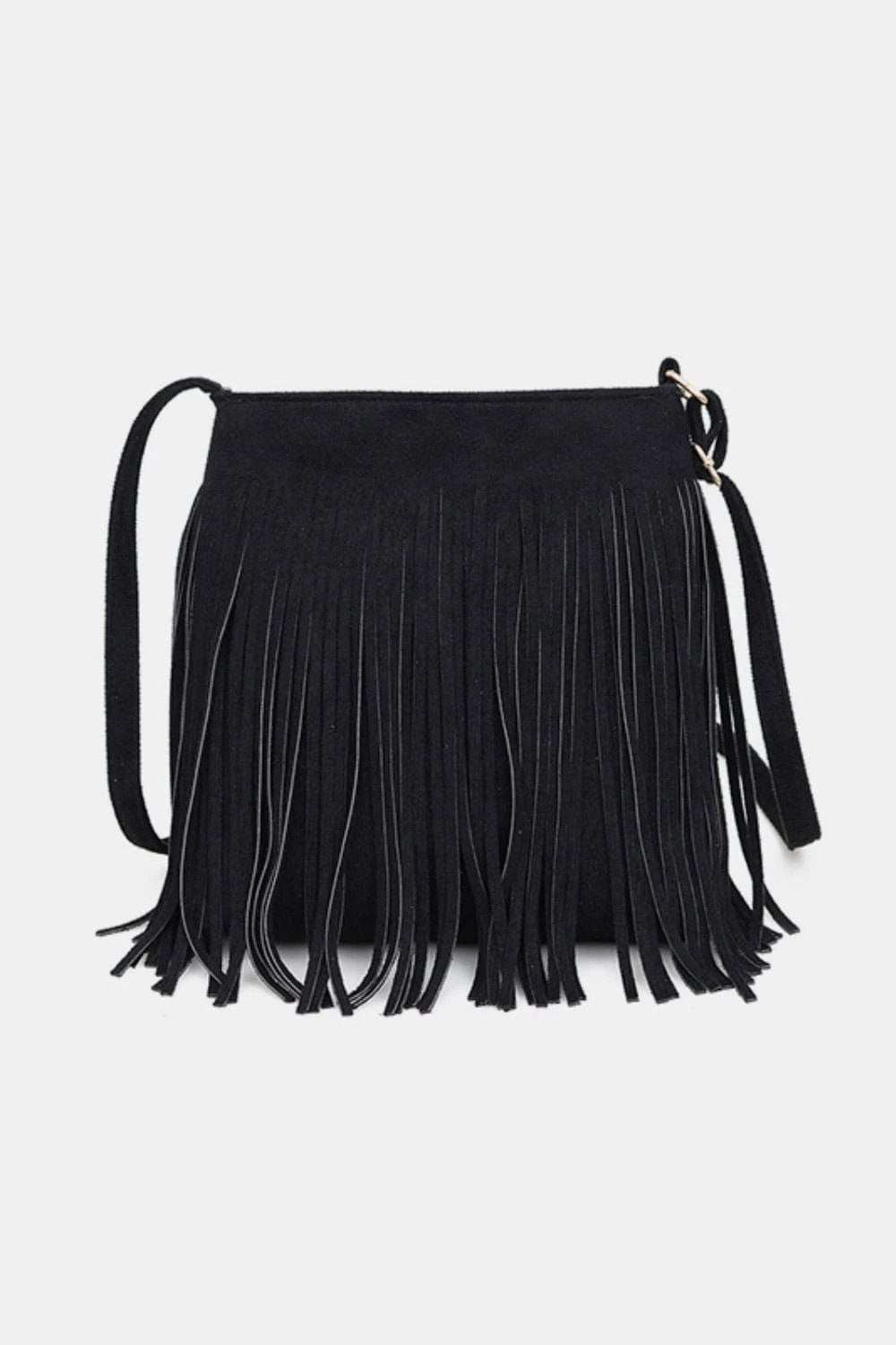 Suede Fringe Shoulder Bag - Trendsi - Flyclothing LLC