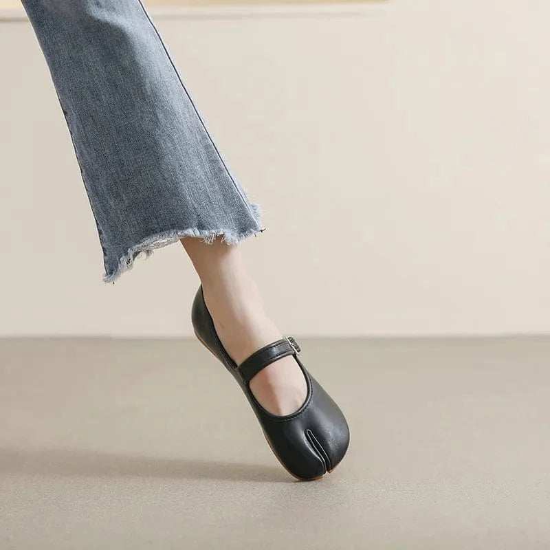 Split-Toe Flat Slip-Ons - Trendsi - Flyclothing LLC