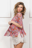 BiBi Open Front Fringed Crop Knit Cardigan - Trendsi - Flyclothing LLC