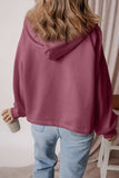 Pocketed Half Zip Dropped Shoulder Hoodie - Trendsi - Flyclothing LLC