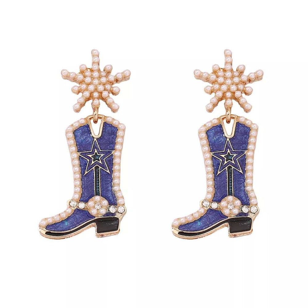 Cowgirl Boot Dangle Earrings - Trendsi - Flyclothing LLC