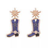 Cowgirl Boot Dangle Earrings - Trendsi - Flyclothing LLC