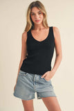 Aemi + Co Ribbed Wide Strap Knit Tank - Trendsi - Flyclothing LLC