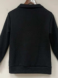 Textured Dropped Shoulder Long Sleeve Sweatshirt - Trendsi - Flyclothing LLC