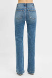 RISEN Full Size Distressed Detail Bootcut Jeans Plus Size - Trendsi - Flyclothing LLC