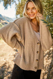 And The Why Button Down Popcorn Sweater Cardigan - Trendsi - Flyclothing LLC