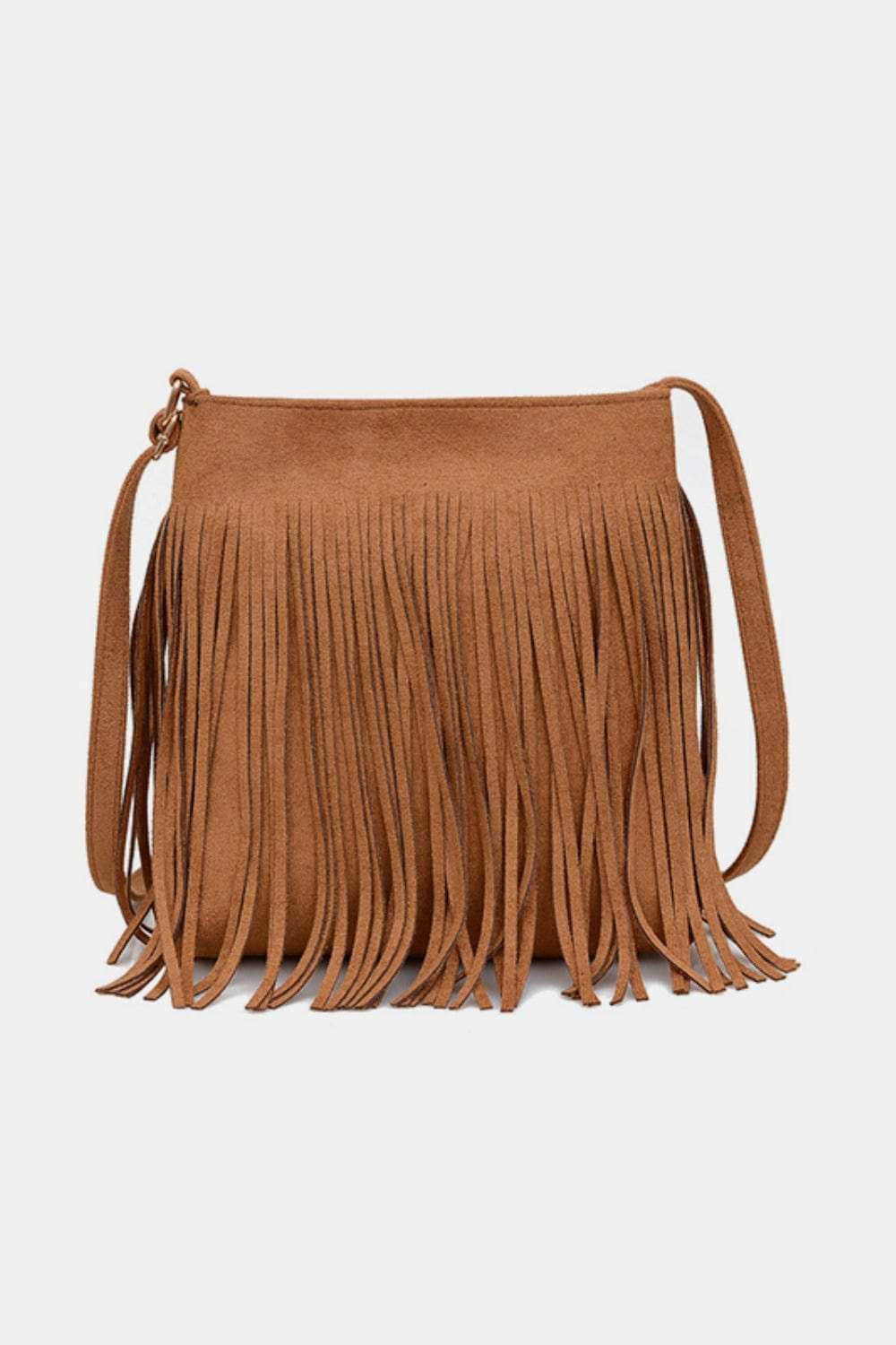 Suede Fringe Shoulder Bag - Trendsi - Flyclothing LLC
