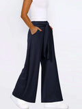 Tied Wide Leg Pants with Pockets - Trendsi - Flyclothing LLC