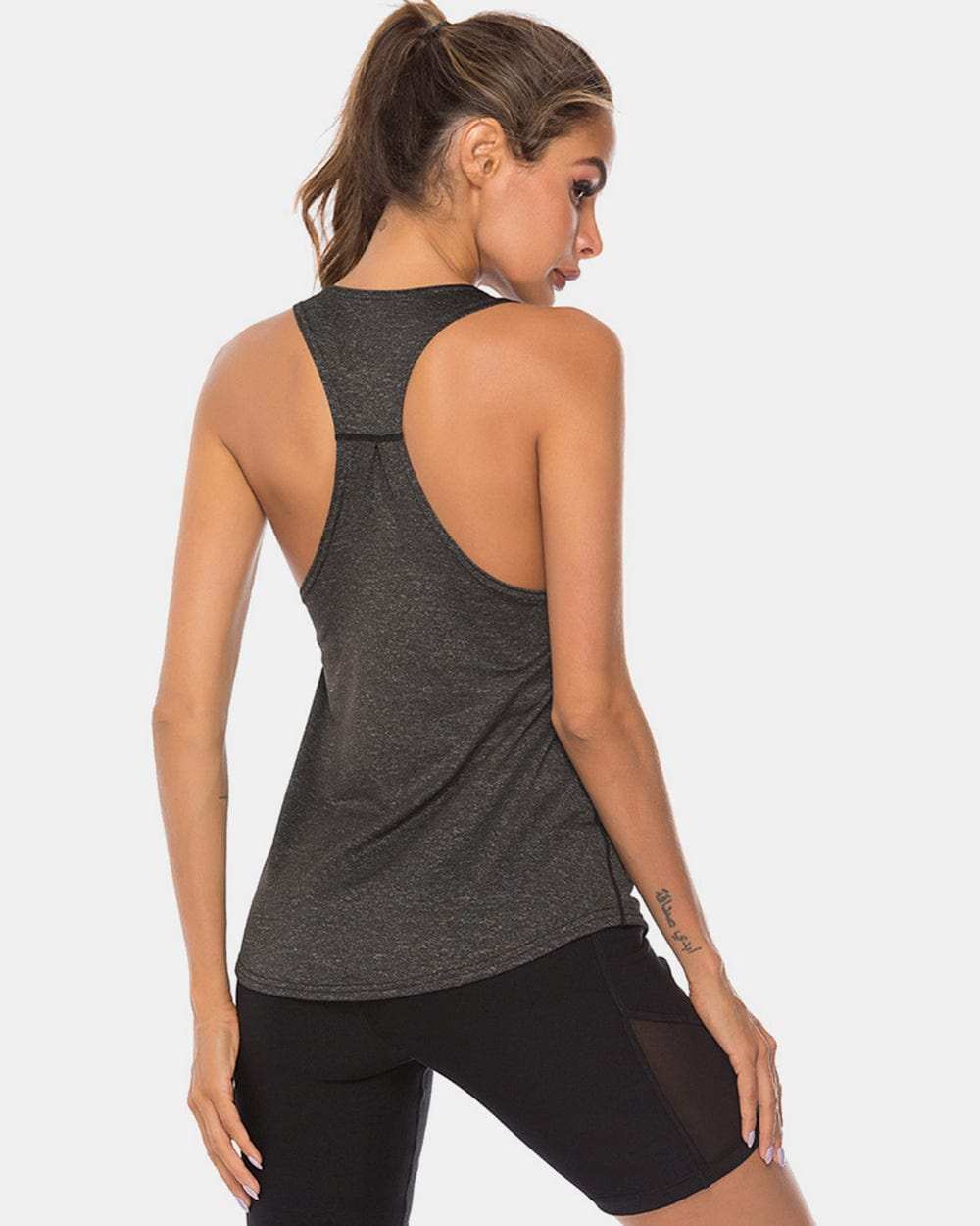 Full Size Scoop Neck Wide Strap Active Tank - Trendsi - Flyclothing LLC