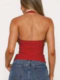 Lace Detail Halter Neck Cami - Trendsi - Flyclothing LLC
