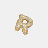Gold-Plated Inlaid Zircon Letter Necklace - Trendsi - Flyclothing LLC