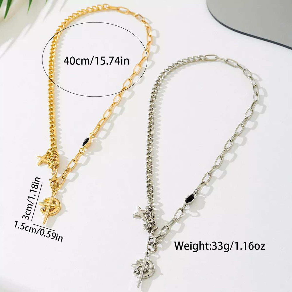 18K Gold-Plated Cross Pendant Necklace - Trendsi - Flyclothing LLC