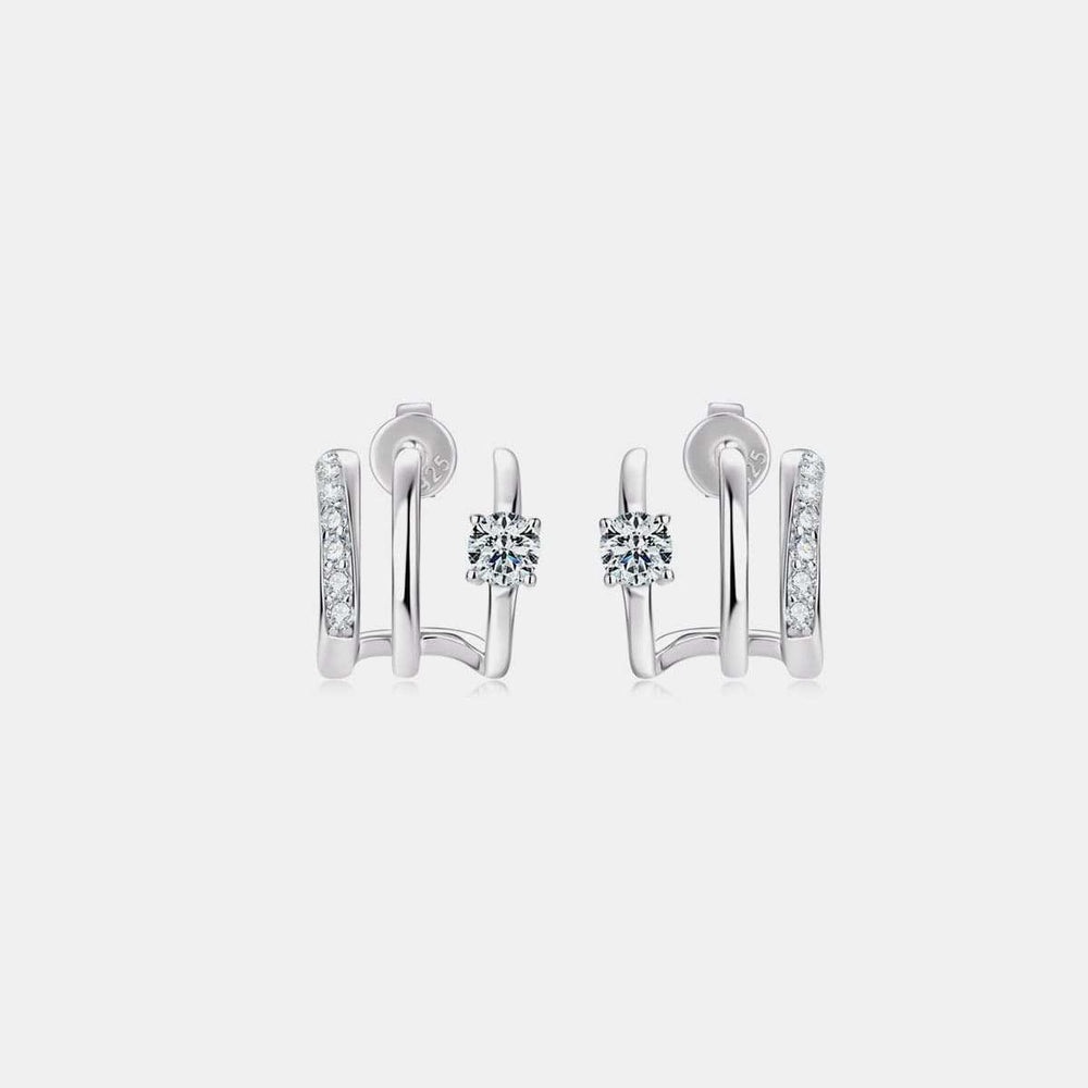 Moissanite 925 Sterling Silver Earrings - Trendsi - Flyclothing LLC
