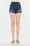 Kancan Raw Hem Button Fly Denim Shorts - Trendsi - Flyclothing LLC