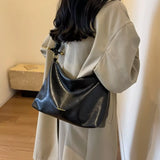 Knotted Strap Leather Handbag - Trendsi - Flyclothing LLC