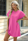 Florira Short Sleeve Mini Dress with Pockets - Trendsi - Flyclothing LLC
