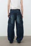 Men's Mid Rise Jeans with Cargo Pockets - Trendsi - Flyclothing LLC