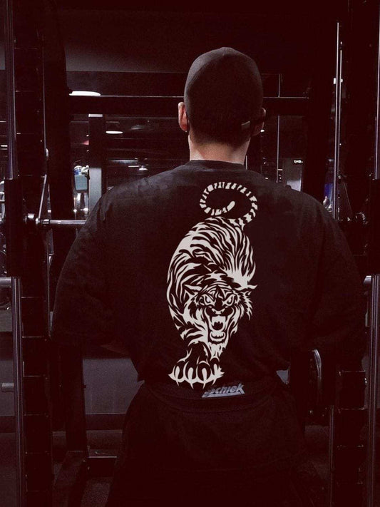 Men's Plus Size Tiger Round Neck Short Sleeve T-Shirt - Trendsi - Flyclothing LLC