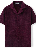 Men's Plus Size Button Down Short Sleeve Shirt - Trendsi - Flyclothing LLC