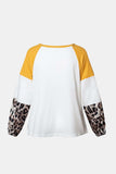 Twisted Color Block Round Neck Long Sleeve T-Shirt - Trendsi - Flyclothing LLC