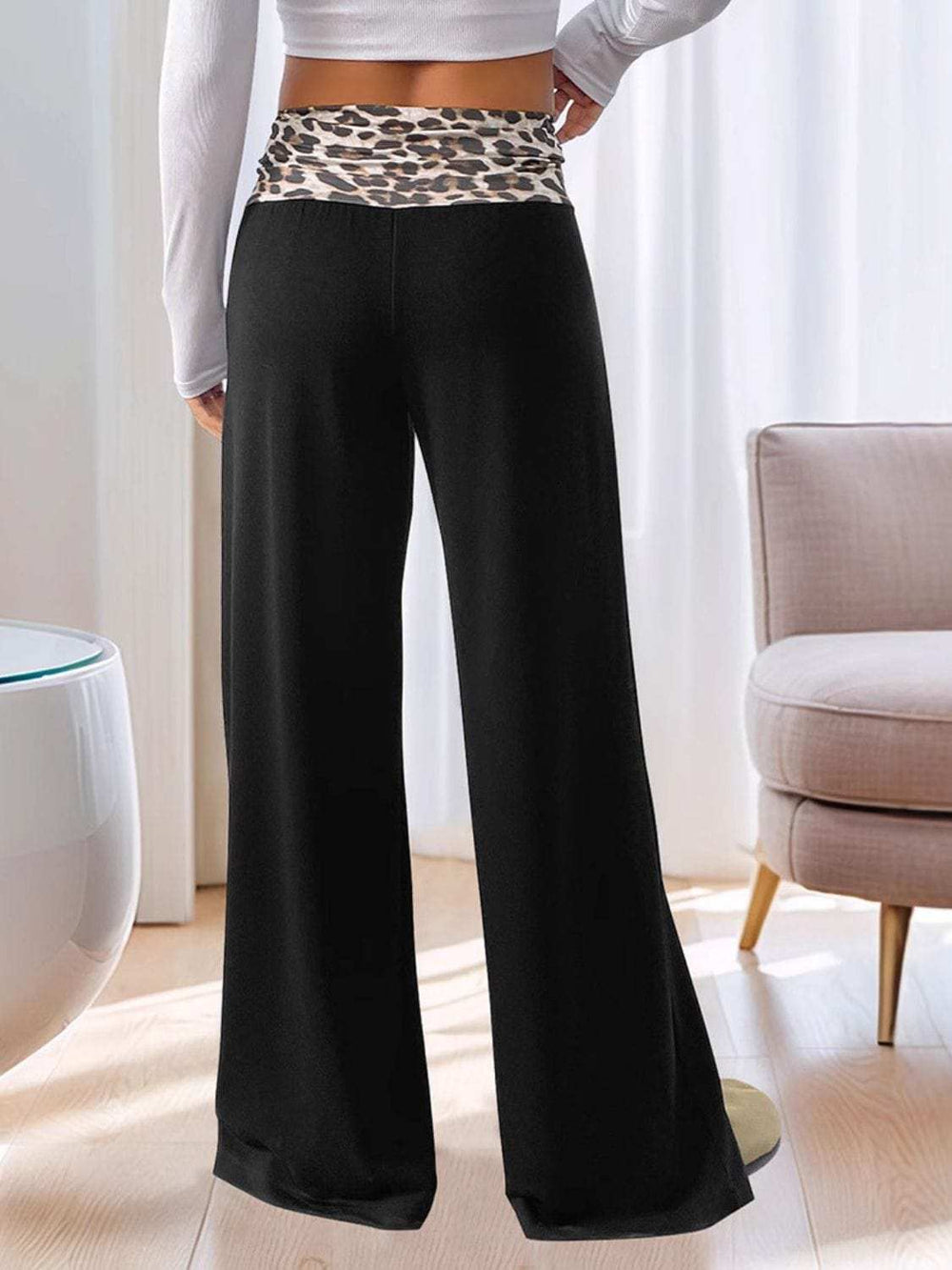 High Waist Leopard Pants - Trendsi - Flyclothing LLC