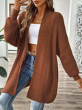 Open Front Long Sleeve Cardigan - Trendsi - Flyclothing LLC