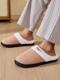 Horn Buckle Furry Texture Flat Slippers - Trendsi - Flyclothing LLC