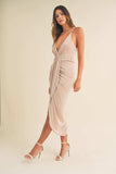 Mable Draped Detail Cami Midi Dress - Trendsi - Flyclothing LLC