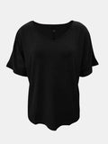 Full Size Scoop Neck Short Sleeve T-Shirt - Trendsi - Flyclothing LLC