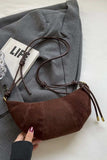 PU Leather Strap Suede Shoulder Bag - Trendsi - Flyclothing LLC