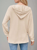 Double Take Drawstring Dropped Shoulder Long Sleeve Hoodie - Trendsi - Flyclothing LLC