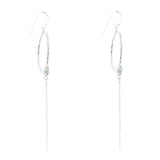 Turquoise and Sterling Silver Chain Fringe Front Hoop - Barse Jewelry - Flyclothing LLC