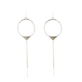 Turquoise and Sterling Silver Chain Fringe Front Hoop - Barse Jewelry - Flyclothing LLC